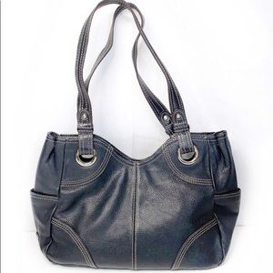 Tignanello Blue leather shoulder bag
